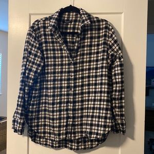 Black and white plaid madewell flannel